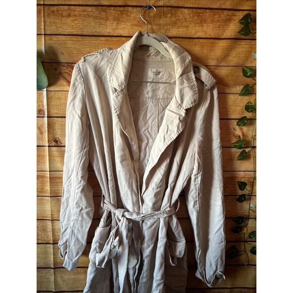 Marine Layer Nicole Trench Coat in Cream Size XS - Picture 3 of 11